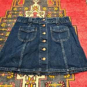 Madewell Button Front Denim Skirt